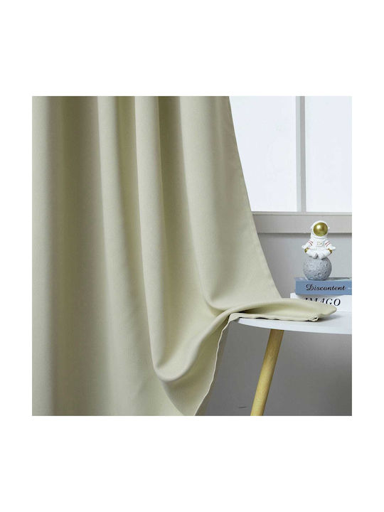 Beauty Home Κουρτίνα Συσκότισης με Τρουκς Μπεζ 140x270εκ.