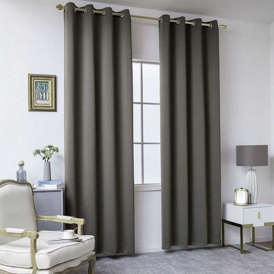 Beauty Home Συσκότισης με Τρουκς Καφέ 140x270εκ. Beauty Home Συσκότισης με Τρουκς Καφέ 140x270εκ.