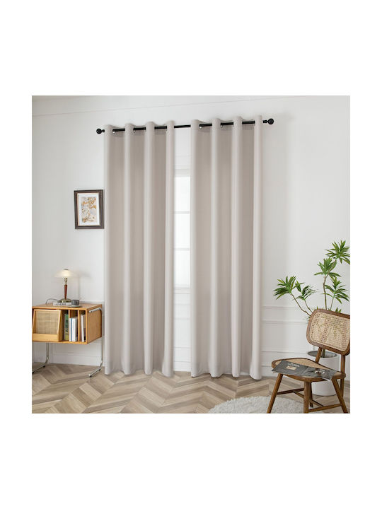 Beauty Home Perdea Cu Capse Bej 140x270cm