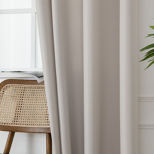 Beauty Home Vasilas Home Vorhang mit Grommets Beige 140x270cm
