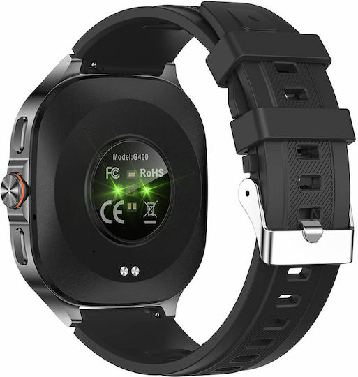 Microwear G400 Smartwatch with Heart Rate Monitor (Black)