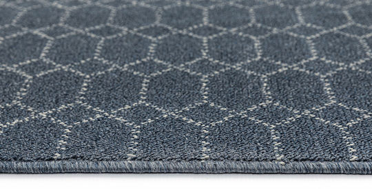 Nikotex Carpets Non-Slip Kitchen Runner Mat Belmont Blue-Ivory 67x150
