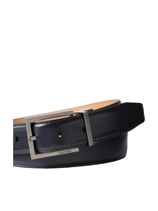 Men's Belt Leather Blue