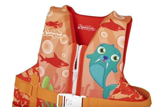 Puddle Jumper Child Hydro Swim Vest Walrus Orange 3-6 Years Old 90146