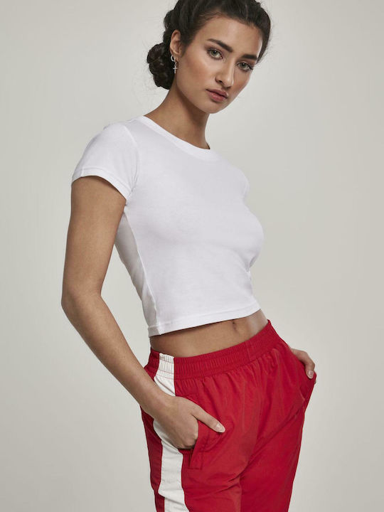 Κοντομάνικο Crop Top Λευκό