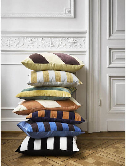 HK Living Μαξιλάρι Καναπέ από 100% Βαμβάκι Peach/cream 40x60εκ.