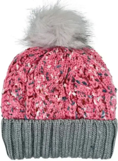 Set with Beanie Knitted in Gray color