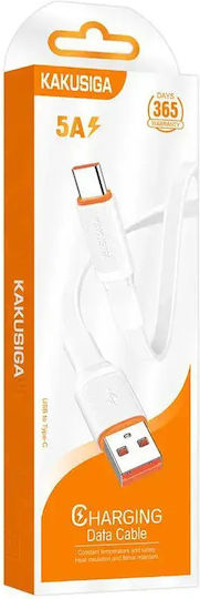 Kakusiga Flach USB 2.0 Kabel USB-C männlich - USB-C Weiß 1m (d-KSC-999-C-WH)
