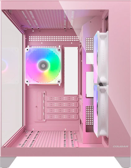 Cougar FV150 MINI Gaming Mini-Turm Computergehäuse mit Seitenfenster Rosa