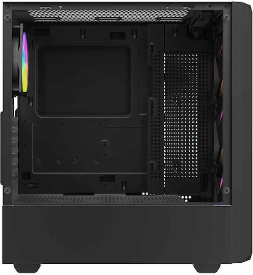 Savio Noctis Glass RGB X1 Gaming Midi Tower Computer Case with Side Window Black