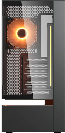 Cougar CFV235 Gaming Midi Tower Computer Case with Side Window and RGB Lighting Black