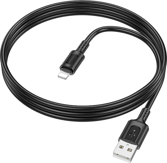 Borofone Редовна USB-A към Lightning кабел 18W Черен 1м