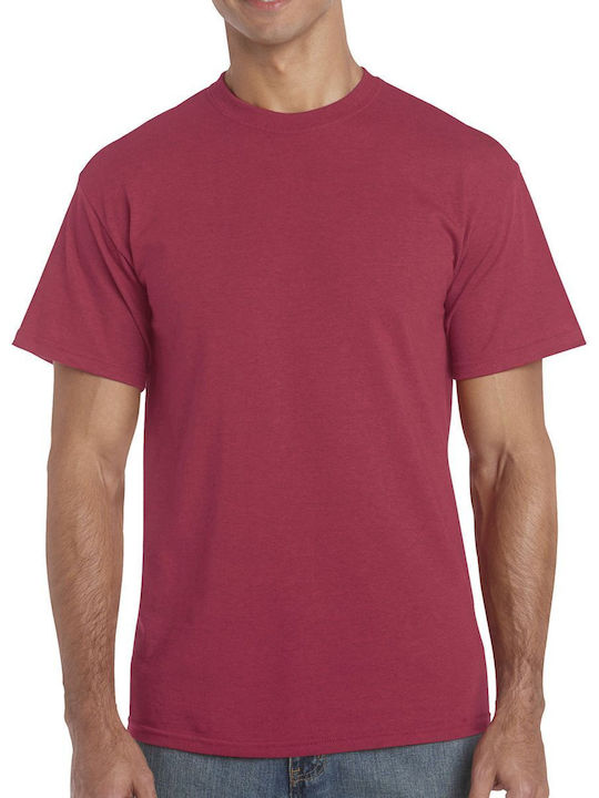 Gildan Ανδρικό Διαφημιστικό T-shirt Κοντομάνικο Antique Cherry Red