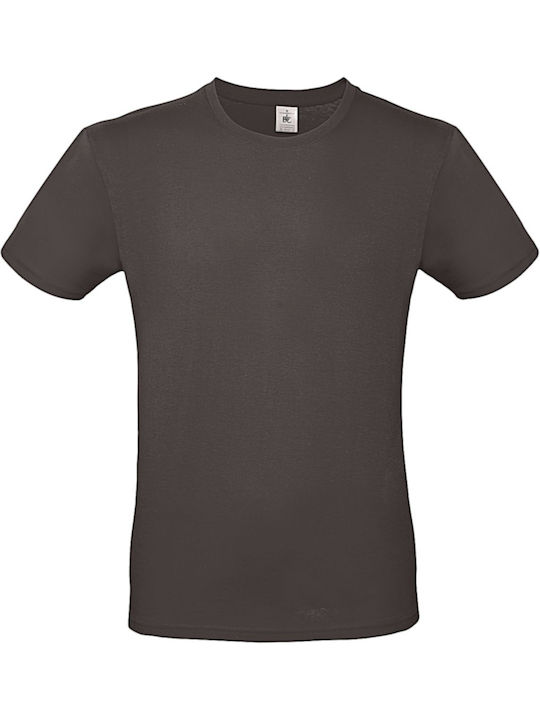 B&C Ανδρικό Διαφημιστικό T-shirt Κοντομάνικο Bear Brown