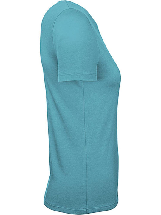 B&C Γυναικείο Διαφημιστικό T-shirt Κοντομάνικο Real Turquoise
