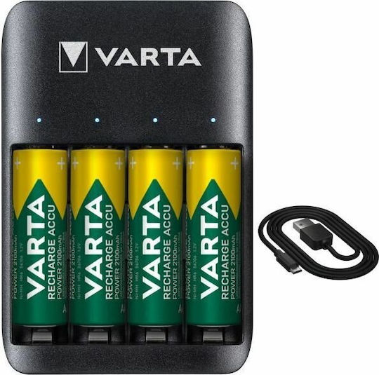 Varta Quattro USB Charger 4 Batteries Ni-MH Size AA/AAA