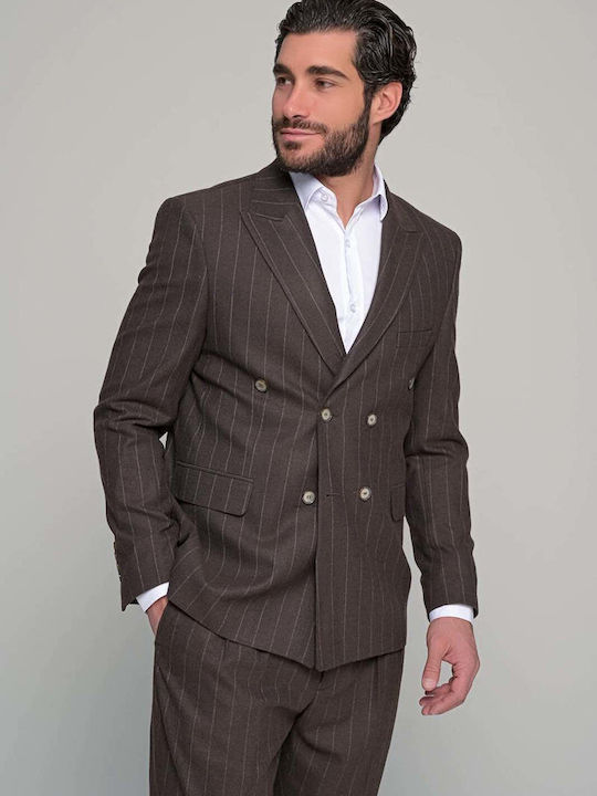 Elegante Мъжки Костюм Brown
