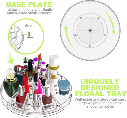 Cosmetic Organizer Case Transparent Rotating