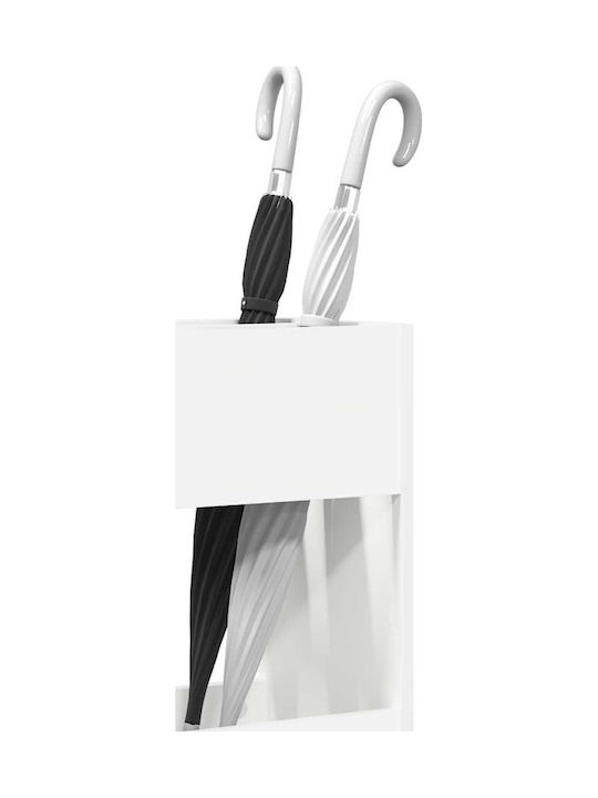 vidaXL Ομπρελοθήκη Ξύλινη Λευκή 65x24x50cm