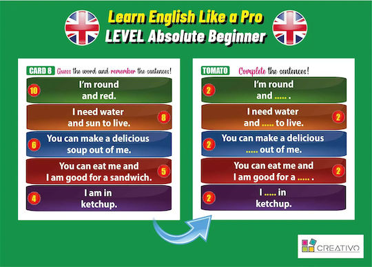 Learn English Like A Pro - Inteligentne Fiszki + Gra (poziom Absolute Beginner)
