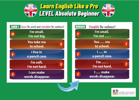 Learn English Like A Pro - Inteligentne Fiszki + Gra (poziom Absolute Beginner)