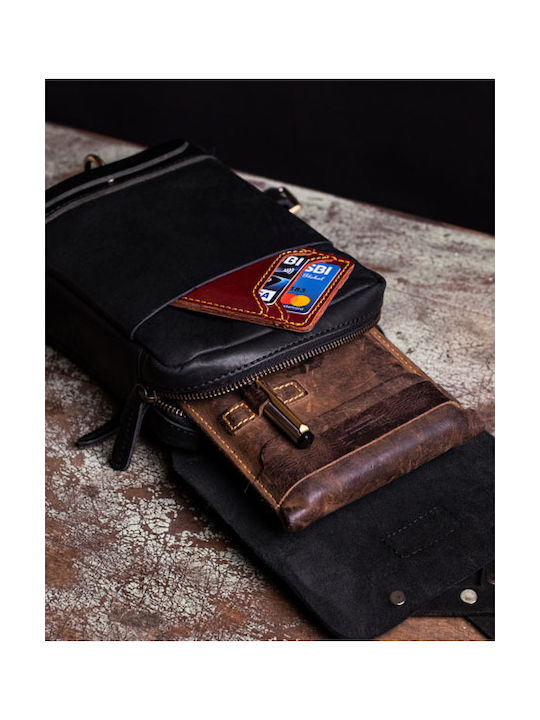Trip Machine Leather Thigh Bag Leg Bag Black