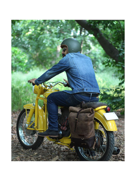 Trip Machine Rucsac Valiză Motocicletă Backpack Saddlebag 15 Litri Maro Tutun