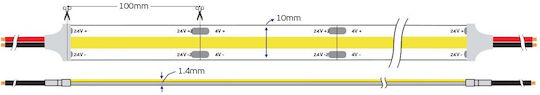 VK Lighting LED Strip 24V Natural White Light 5m Type COB