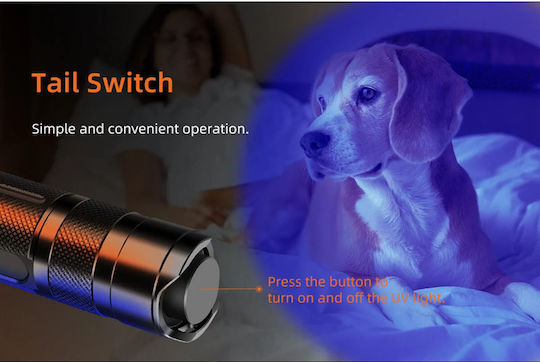 Superfire Făclie LED UV Reîncărcabilă IP44 cu Luminozitate Maximă 365lm
