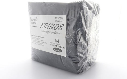 Krinos Hard 1/4 Luxury 2-Ply 40x40cm Black 125pcs