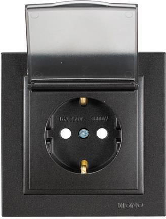 Eurolamp Power Socket 16A Black 1pcs