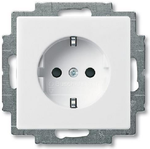 Abb Basic55 Single Walled Power Socket White