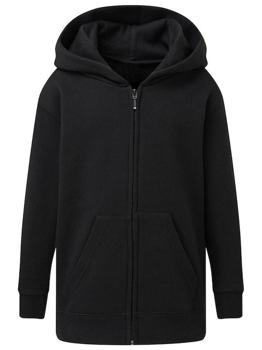 Kids Sweatshirt Cardigan with Pockets Black