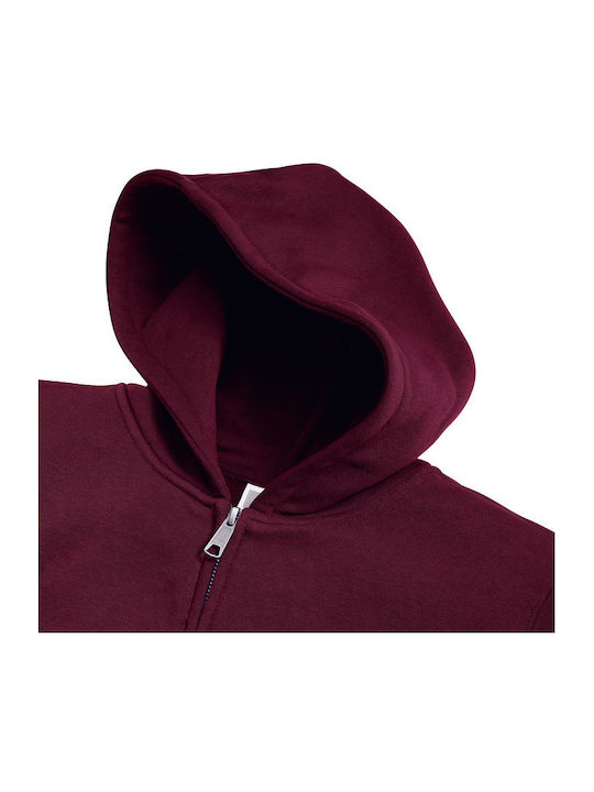 Kids Sweatshirt Cotton Hooded Burgundy