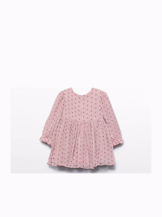 Abel Lula Children's Dress Long Sleeve Pink