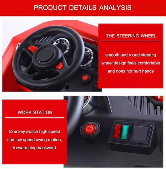 Φορτηγό Μονοθέσιο με Τηλεκοντρόλ 12 Volt Κόκκινο για 3+ Ετών