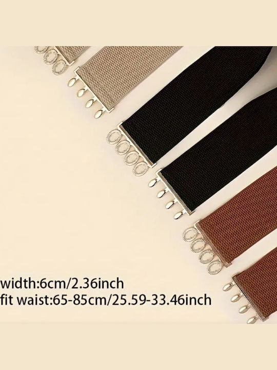 Elastisch Damen Gürtel Schwarz