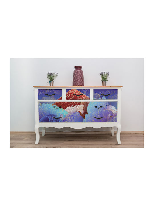 Autocolant Mat Dulapuri Mobilă Munți Valuri Stil Asiatic 100x50 Cm