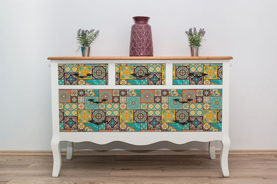 Autocolant Mat Decor Protecție Mobilier Casă Patchwork 100x50 Cm
