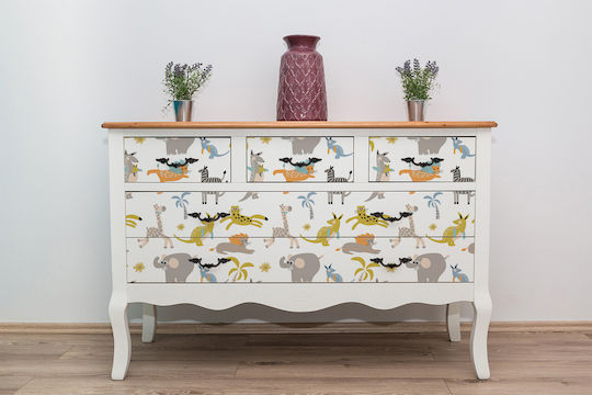Decorative Matte Sticker Protection Furniture Change Animals Africa 100x50 Cm