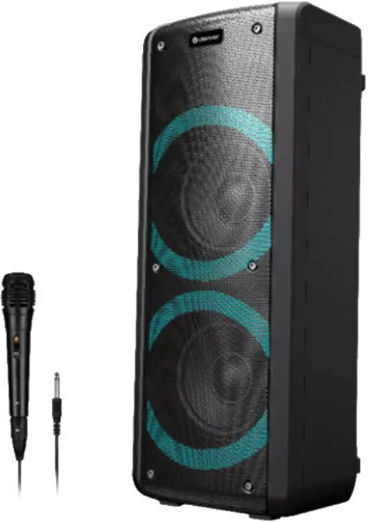 Denver Karaoke Lautsprecher mit Kabelgebundenem Mikrofon und Lichteffekten Bps-352 BPS-352 Schwarz
