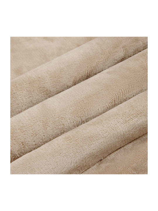 vidaXL Κουβέρτα Fleece Μονή 150x200εκ. Μπεζ