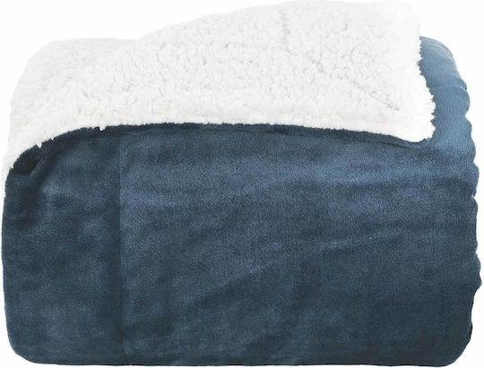 vidaXL Decke Fleece Übergröße 240x270cm Dunkelblau