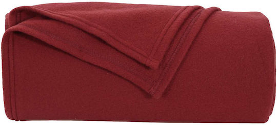 vidaXL Κουβέρτα Fleece Διπλή 200x150εκ. Βεραμάν, Κόκκινο