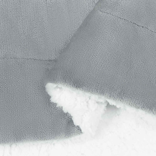 vidaXL vidaXL Fleece Decke Couch 130x150cm Grau