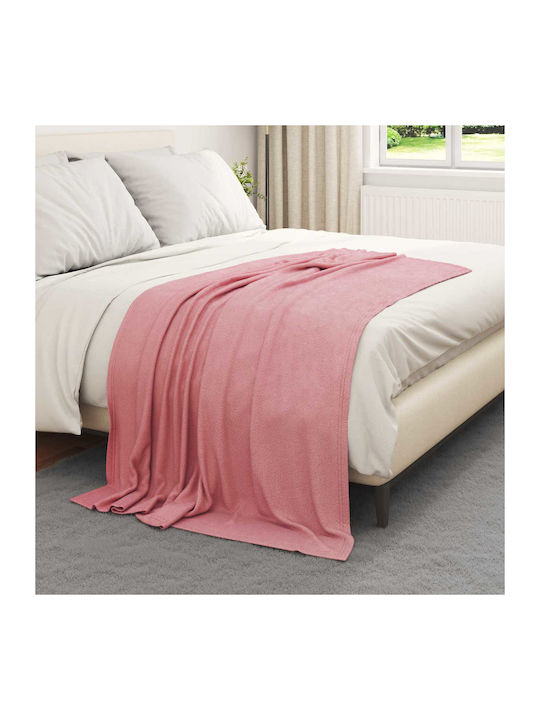 vidaXL Fleece Decke Einzeln 170x130cm Rosa