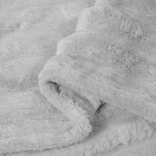 vidaXL Fleecedecke King Size 270x240cm Grau