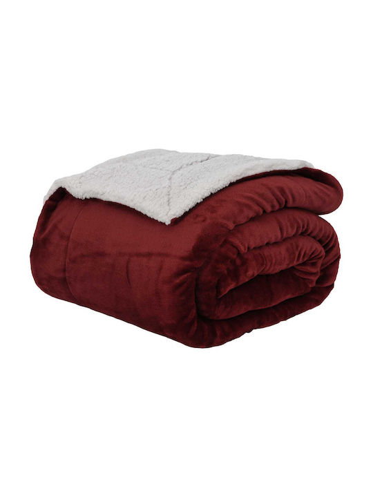vidaXL Одеяло Флийс Единично 150x200см. Mint, Red