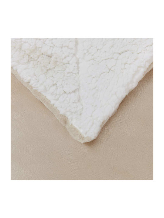 vidaXL Fleece-Decke Übergröße 220x240cm Beigefarbe