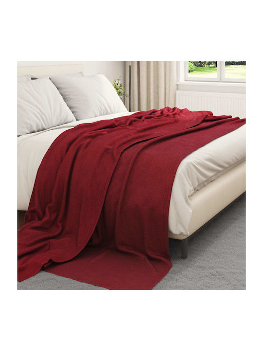 vidaXL Fleece Decke Übergröße 240x220cm Türkis, Rot